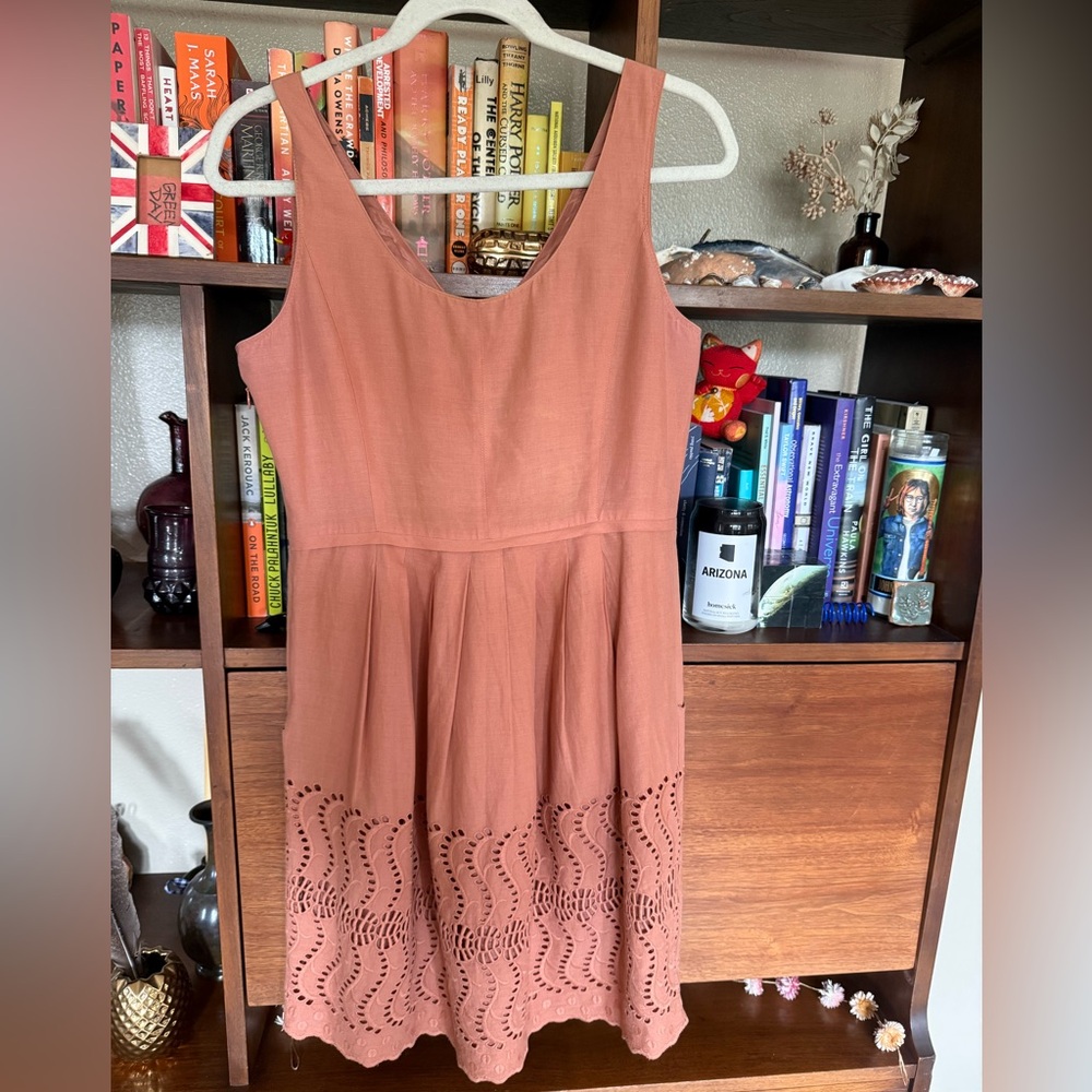 J. Crew Pink Pleated Midi Sundress
